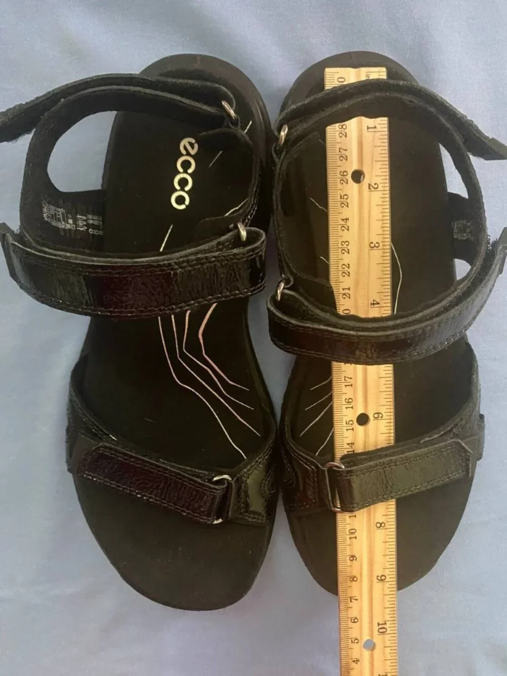 ECCO Offroad Roam Black Patent Leather Walking Sandals EU 37